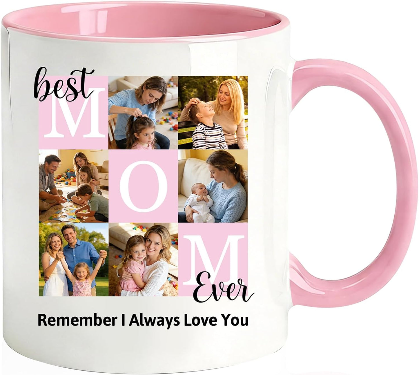 Personalized Mom Mug Custom Mothers Day Gifts, Custom Best Mom Coffee Mug with Photo, Customized Mugs 11OZ Ceramic Coffee Cup Ideal Gifts For Mother's Day Birthday