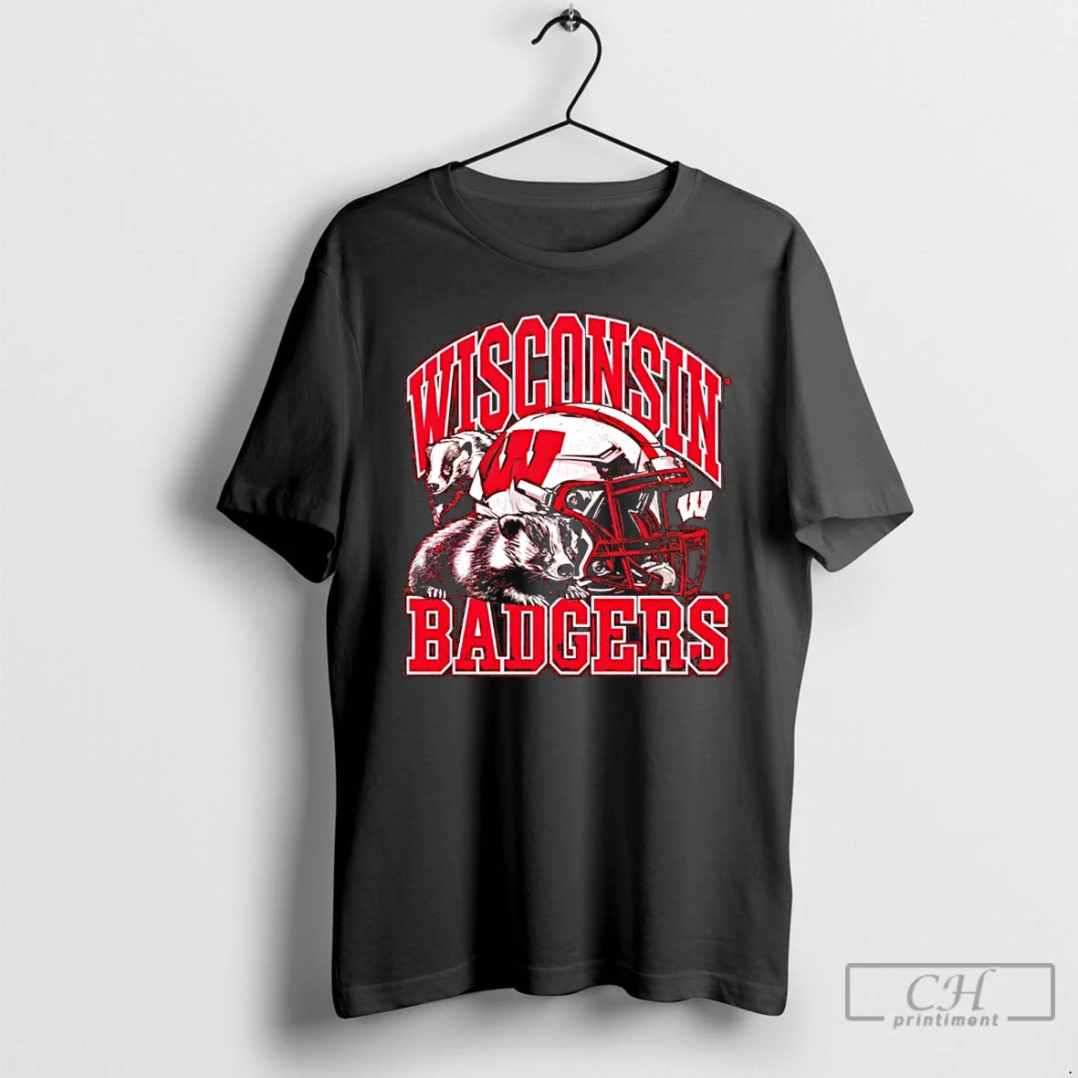Premium Ncaa Football Wisconsin Badgers Vintage Helmet