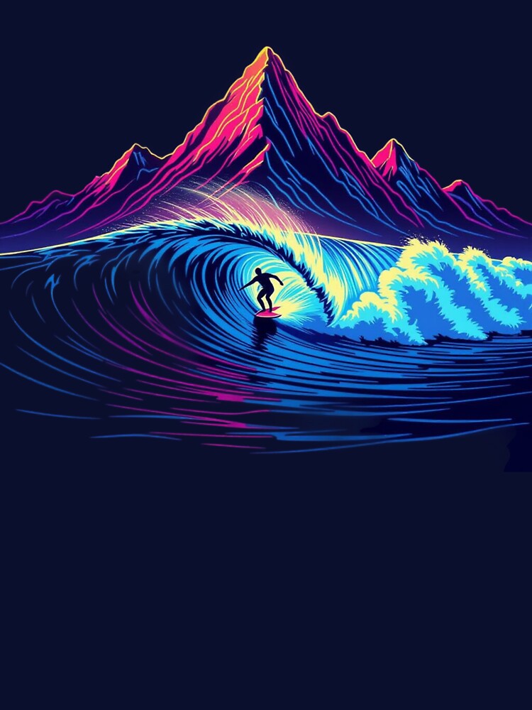 ocean wave and mountain by JackFreestone