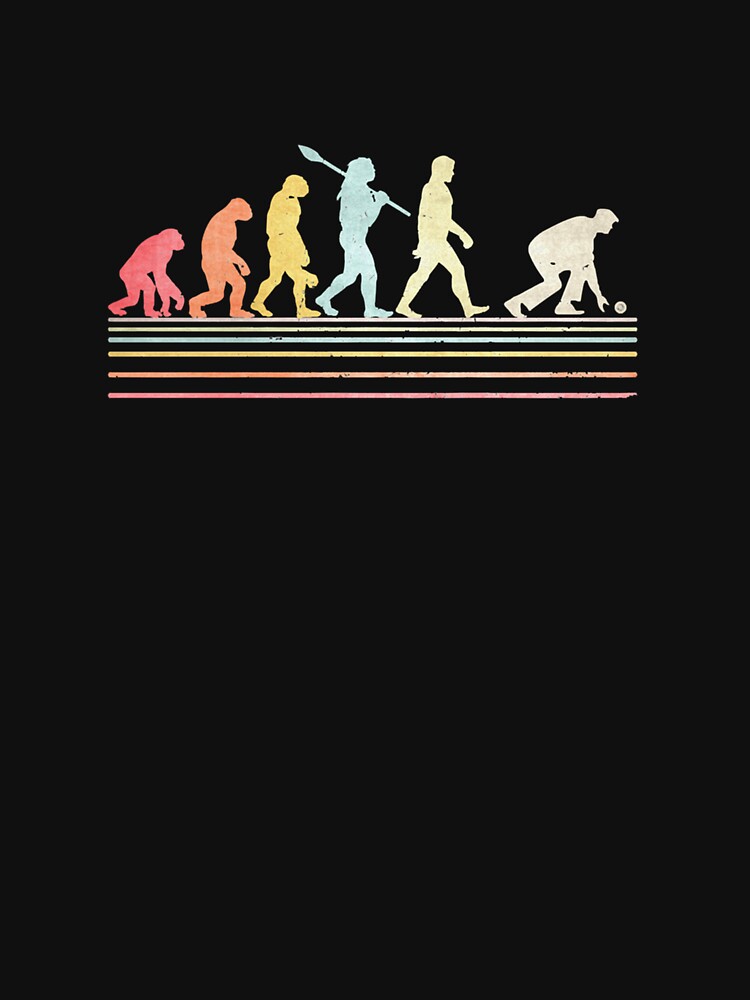 Vintage Funny Lawn Bowls Evolution Of Man by Peterweeney8