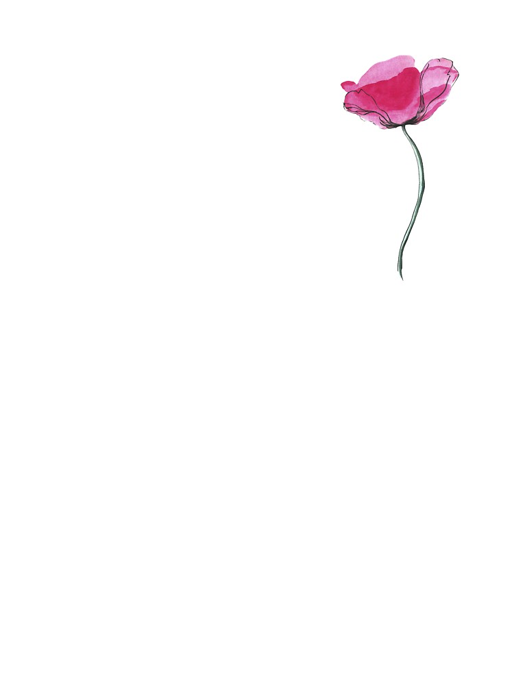 Pink aquarelle flower by Lollitaart