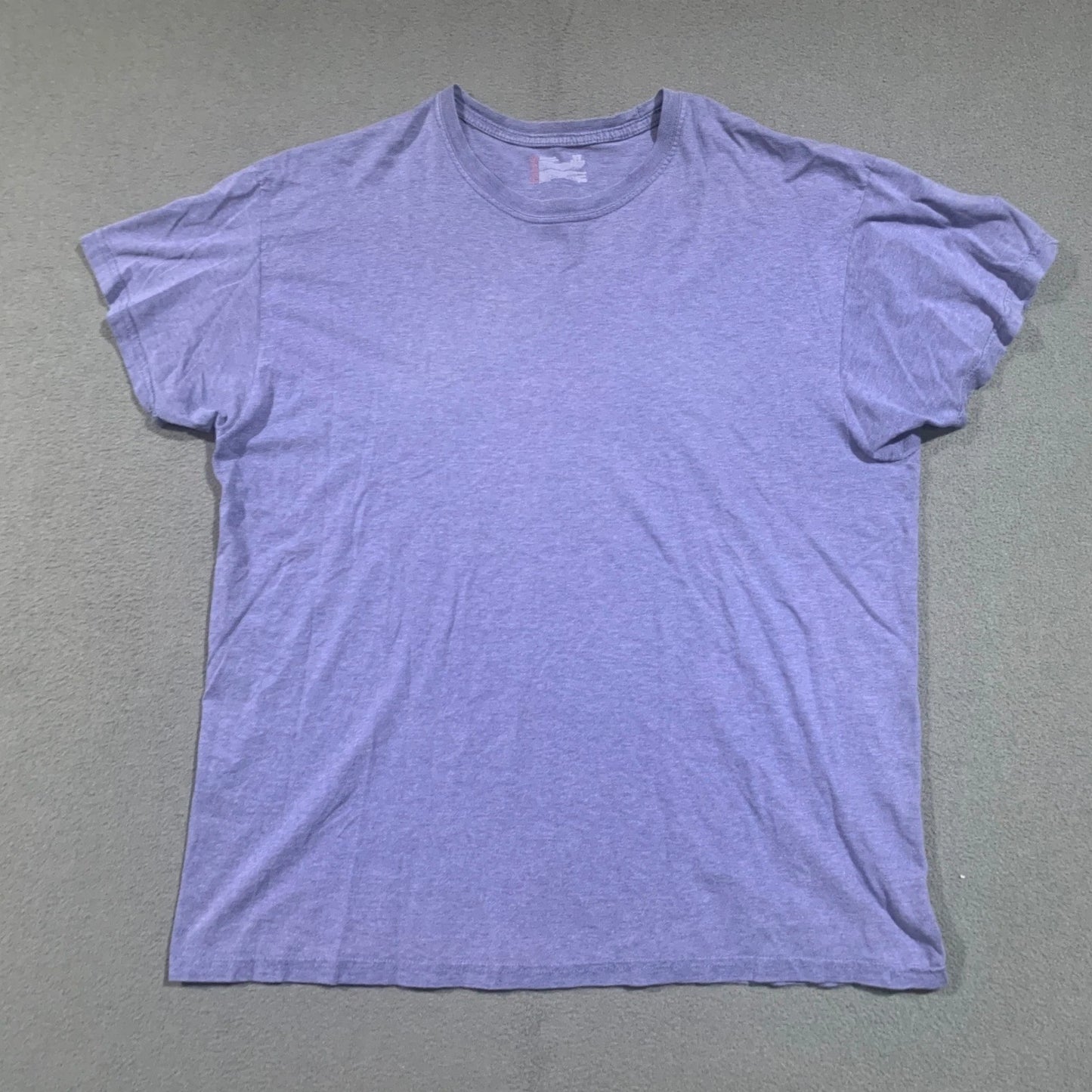 Hanes Grunge Mens Blue Heather Short Sleeve Crew Neck Tagless Basic T-Shirt XL