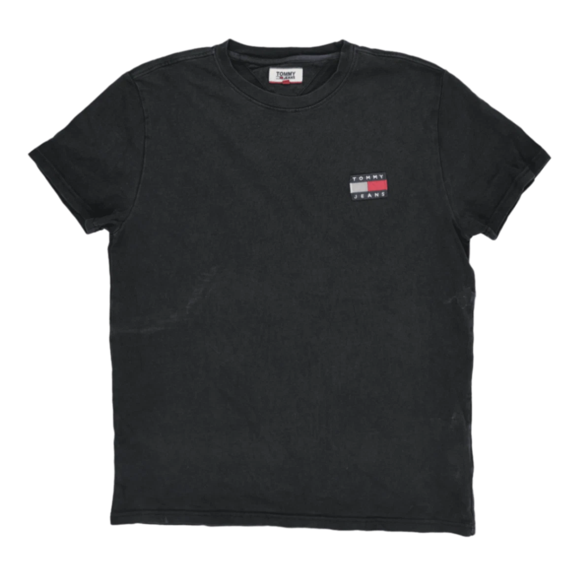 Tommy Jeans Men's Black Crew Neck Short Sleeve Cotton T-Shirt Size Medium
