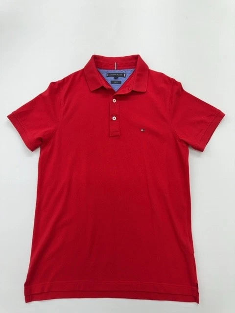 Tommy Hilfiger Men's Red Slim Fit Polo Shirt Size M