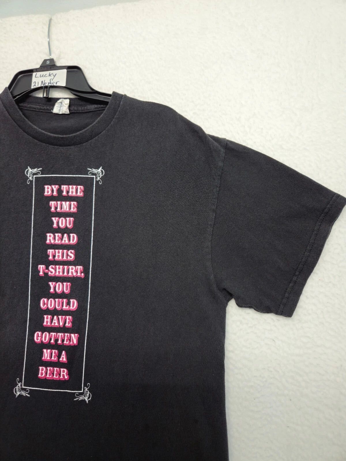 Funny Beer Shirt Men's Large Black Cotton By the Time You Read This ...