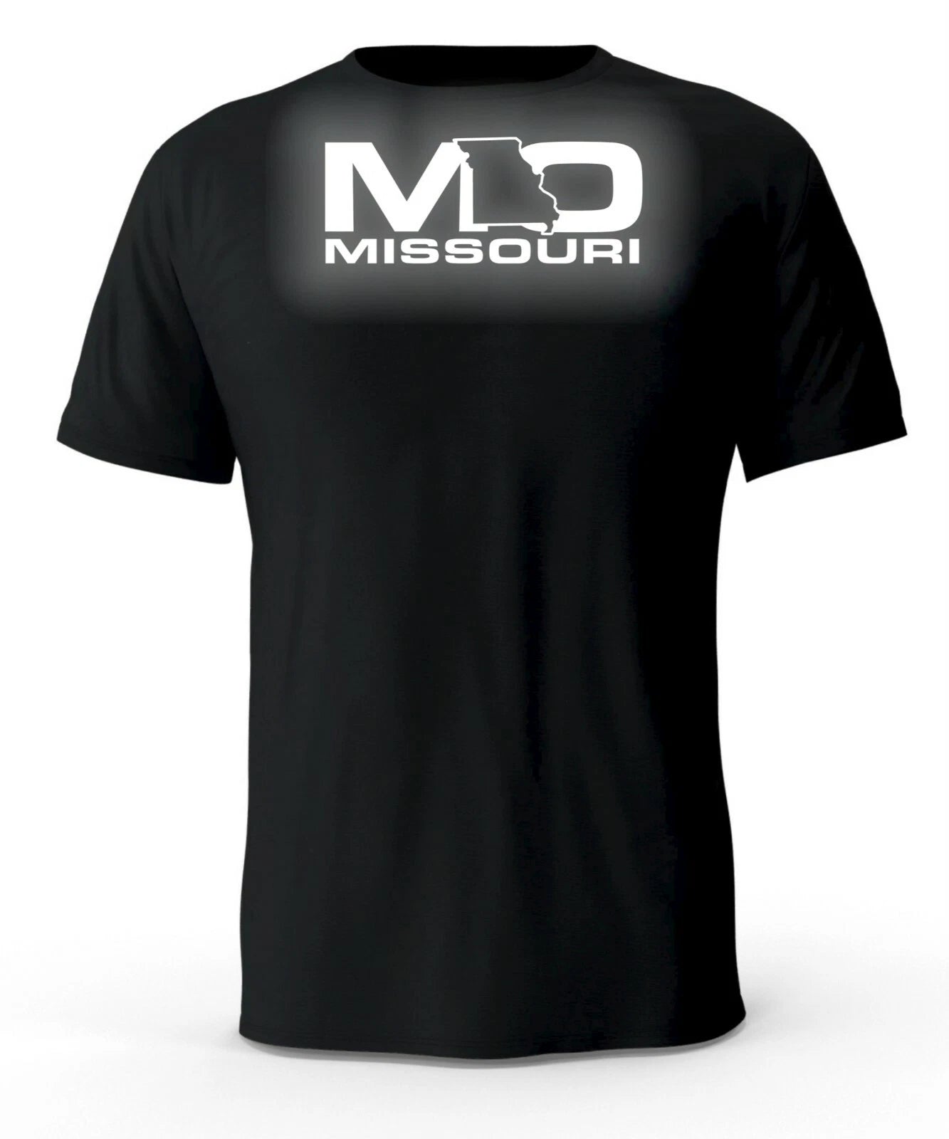 Missouri MO State Reflective Logo Black T-Shirt