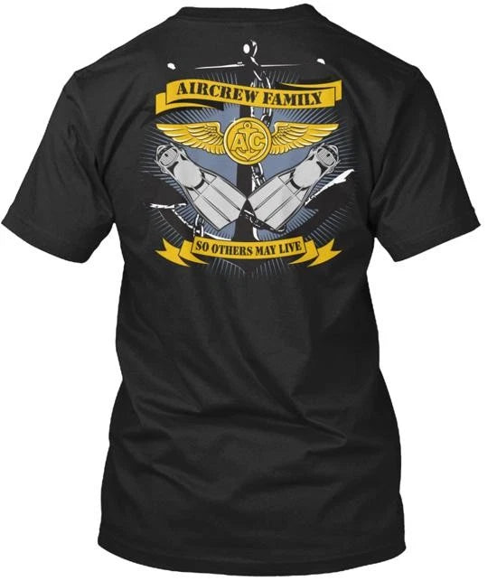 Rescue Swimmer Aircrew Family Tee T-Shirt Made in the USA Size S to 5XL