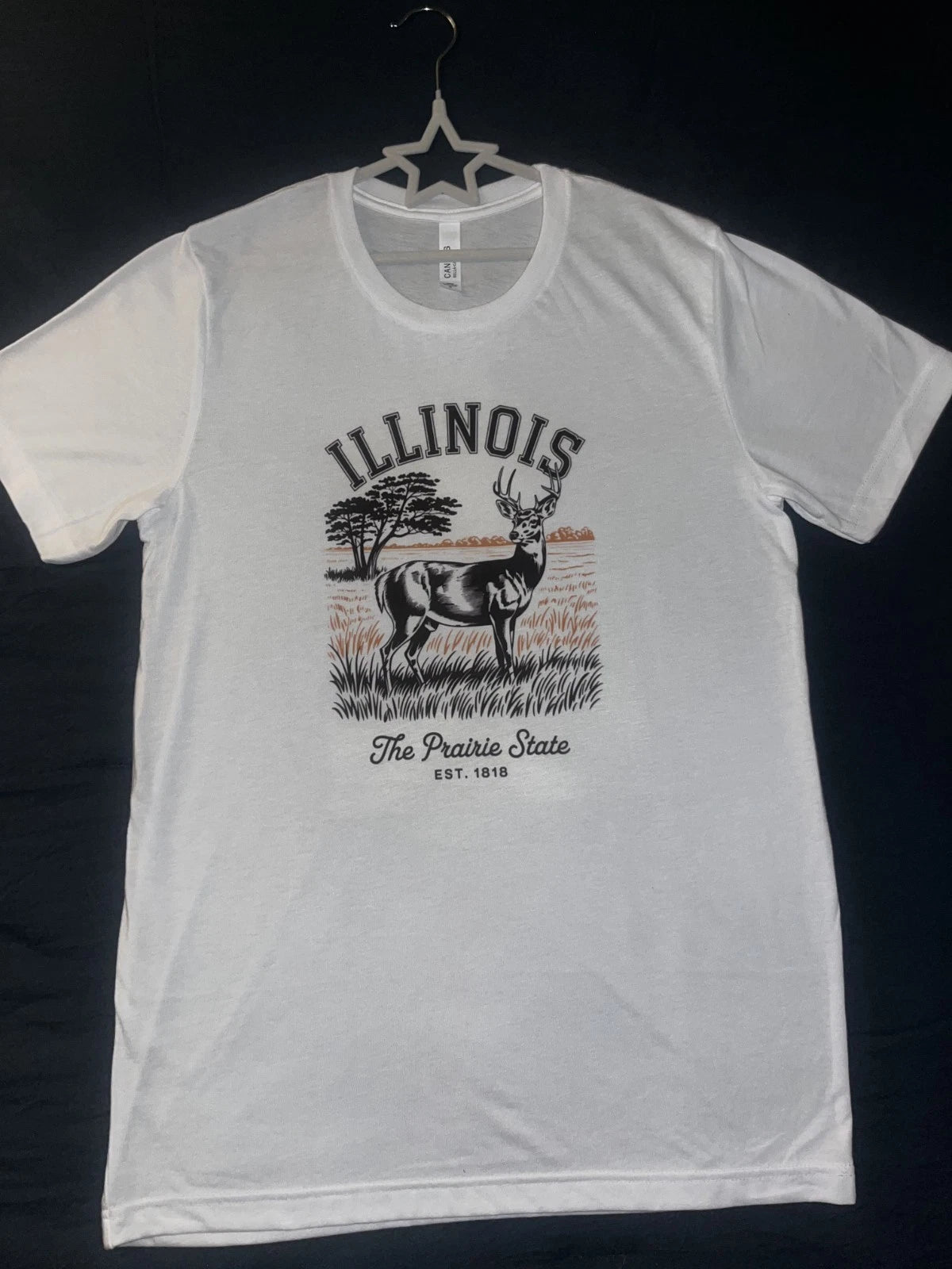 Unisex custom Illinois t-shirt size medium adult