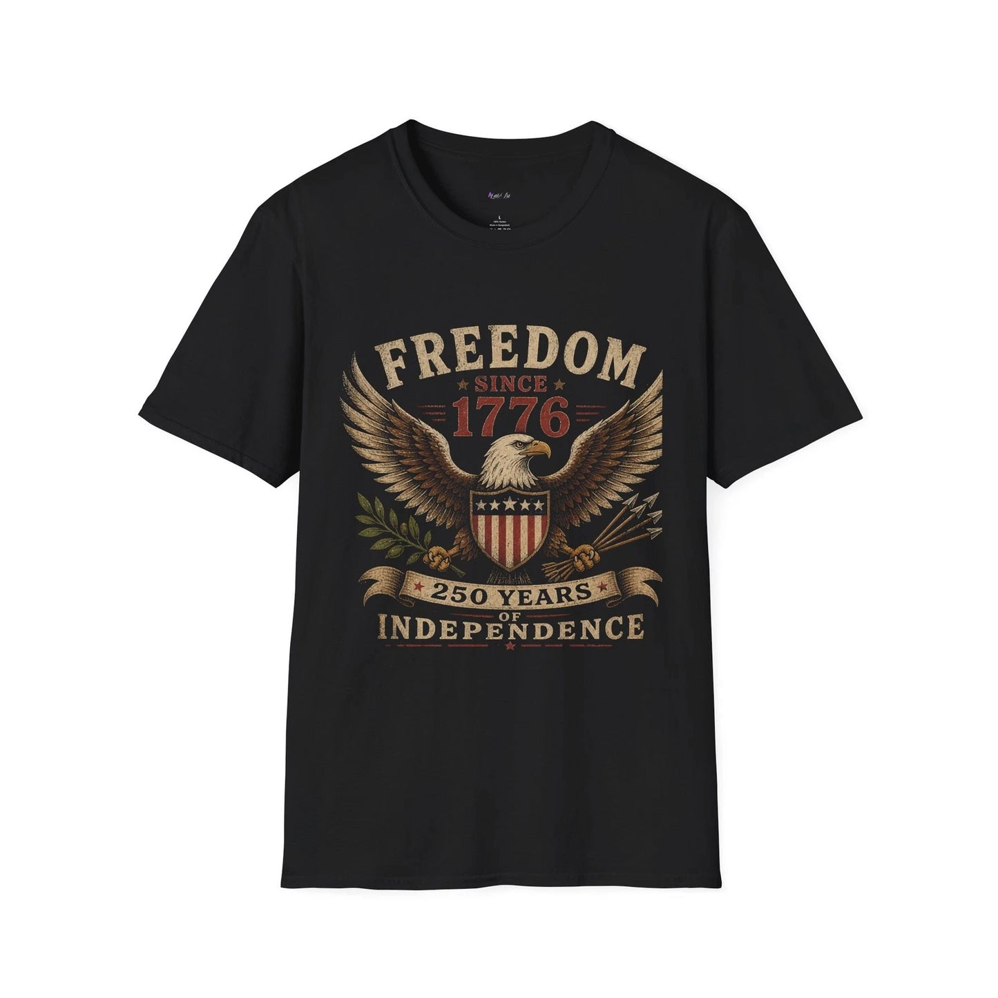 Freedom Since 1776 Eagle Shield T-Shirt | Independence 250 Years