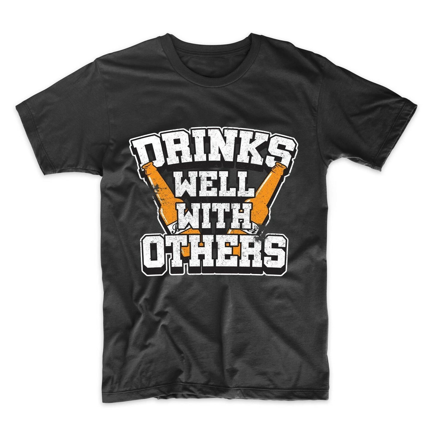 Funny Drinking Shirt For Men - Drinks Well With Others Funny Beer T-Shirt