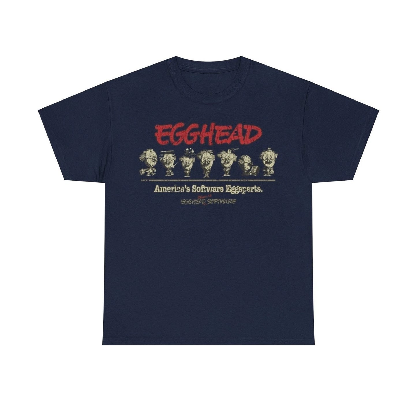 Egghead Software 1984 Electronics Store Distressed Print T-shirt