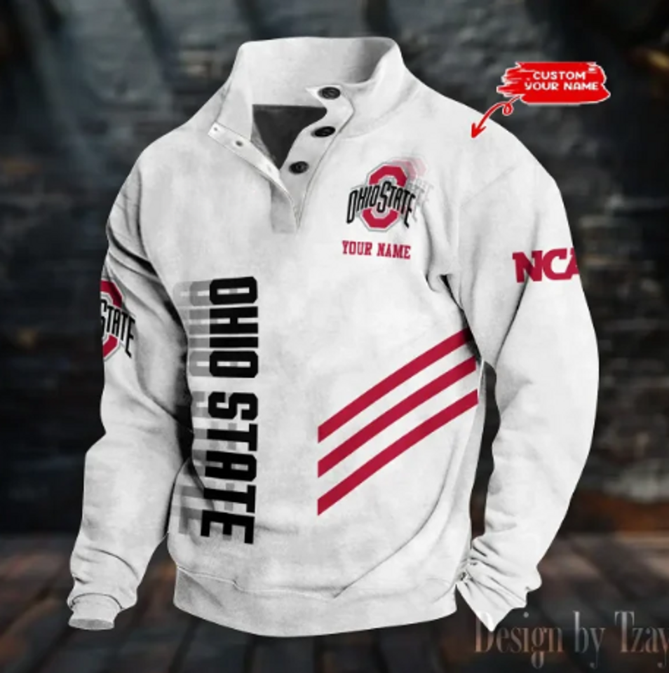 Personalized Ohio State Stand Collar Sweatshirt, Basketball Fan Gift