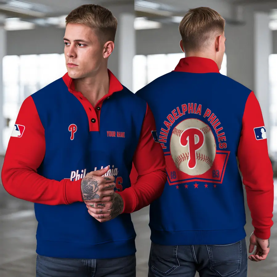 Philadelphia Philies New Collection Casual Stand Collar Sweatshirt