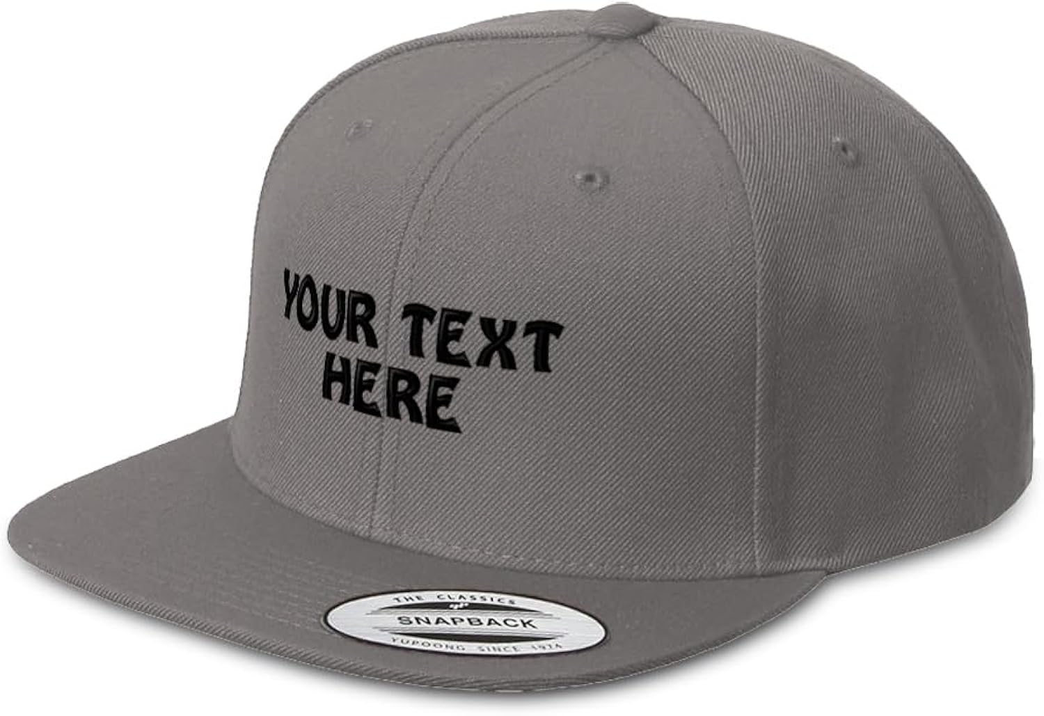 Snapback Hats for Men & Women Custom Hat Personalized Text Flat Bill Baseball Cap