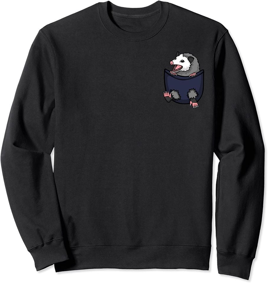 Cute Opossum Sweatshirt for Pocket Lovers