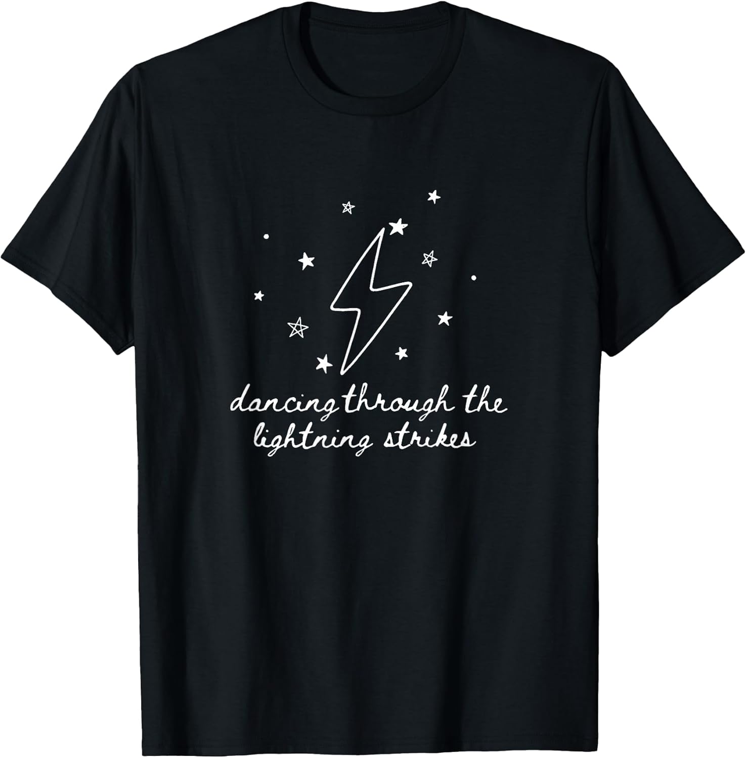 Dancing Through Lightning hand drawn bolt