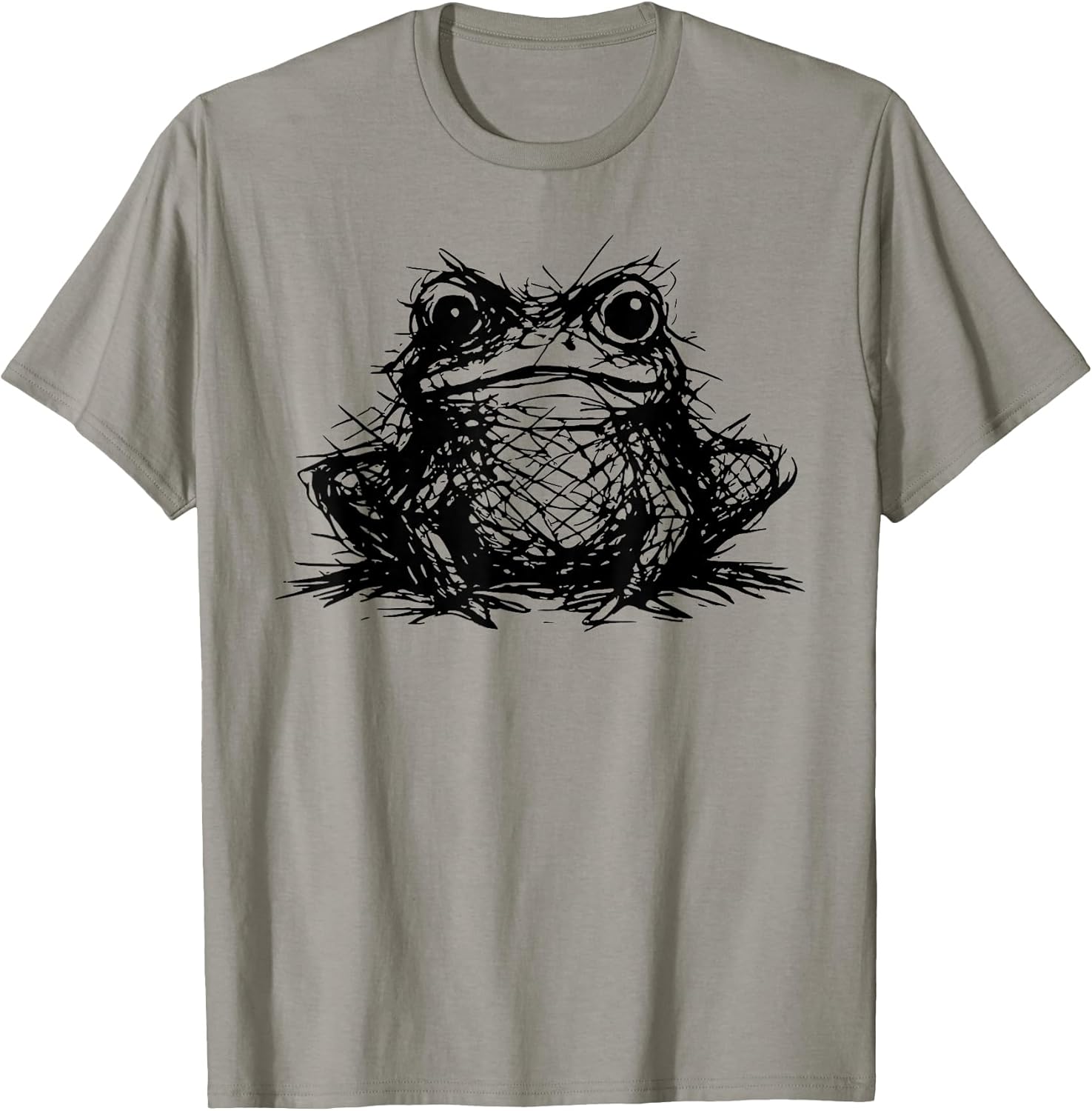 Scribble Frog Art & Minimal Designs Line Art Tee