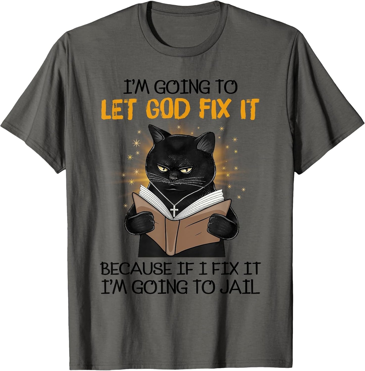 Black Cat Christian Gifts Tee