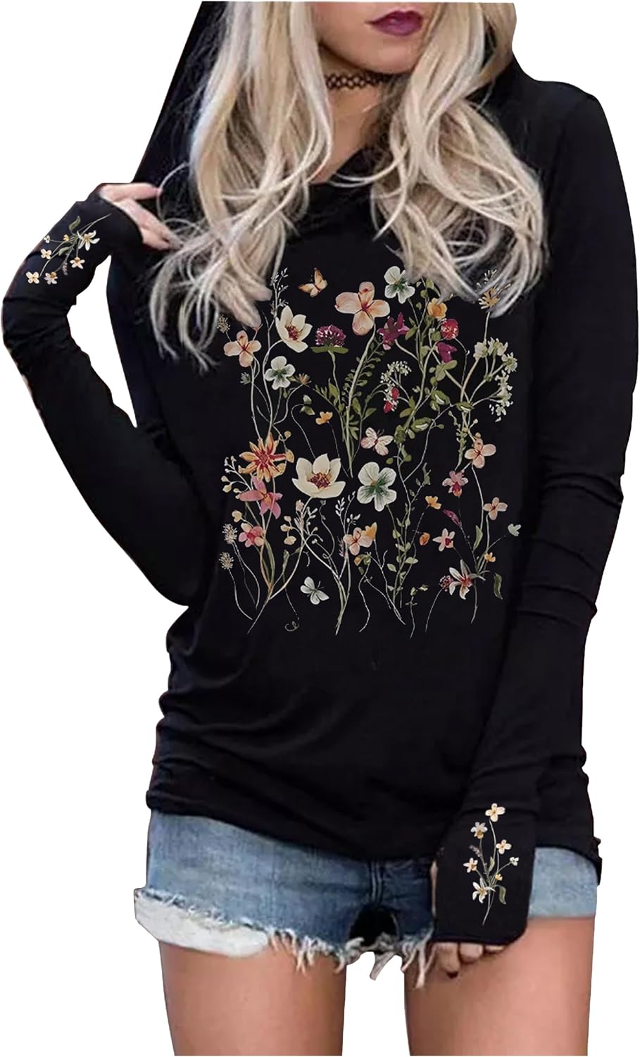 Hoodies Shirts for Women Early Fall Long Sleeve Tops Vintage Graphic Outfits Tops Fashion Pullover Tees 2025