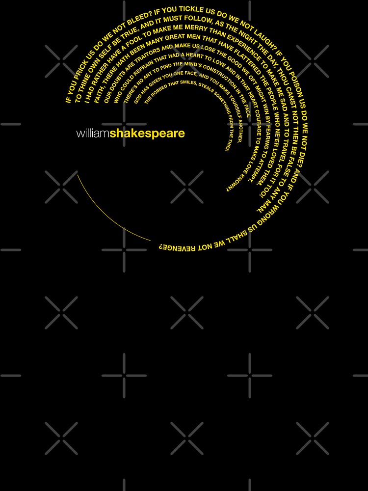 William Shakespeare famous quotes poster [gold] by CMYKStudio