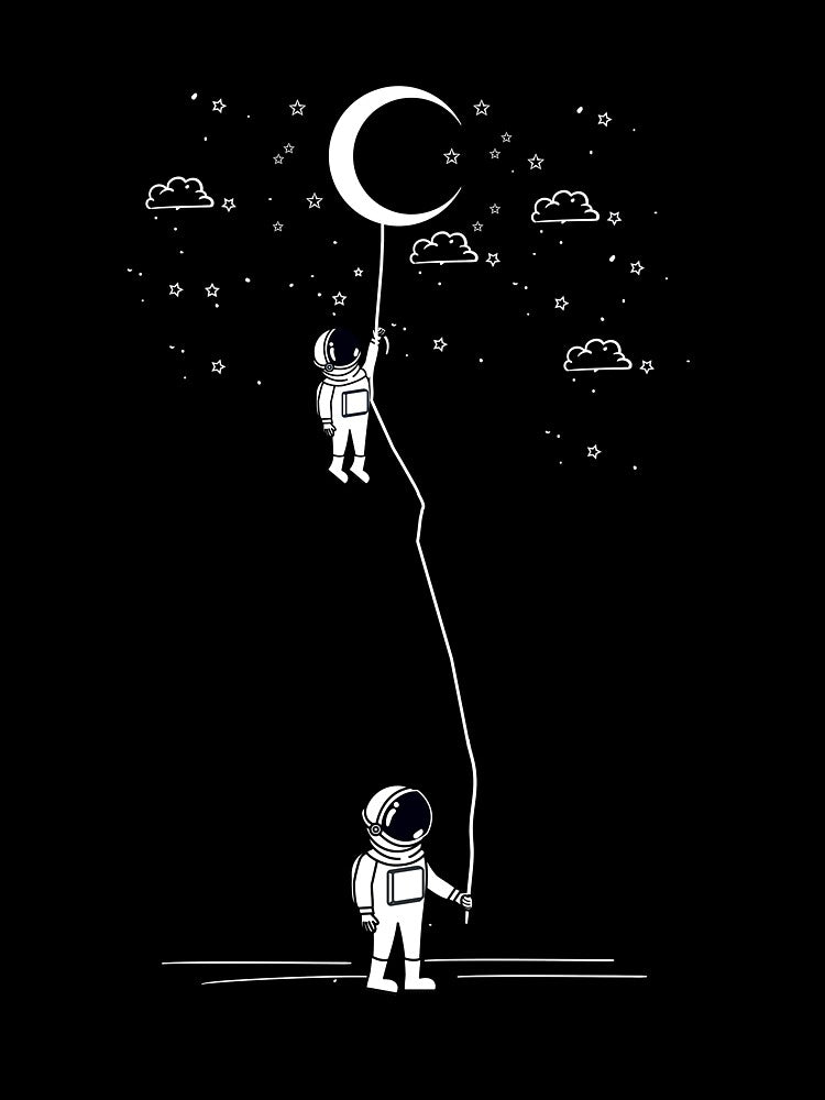 Astronaut climbing moon by bestshirtdesign