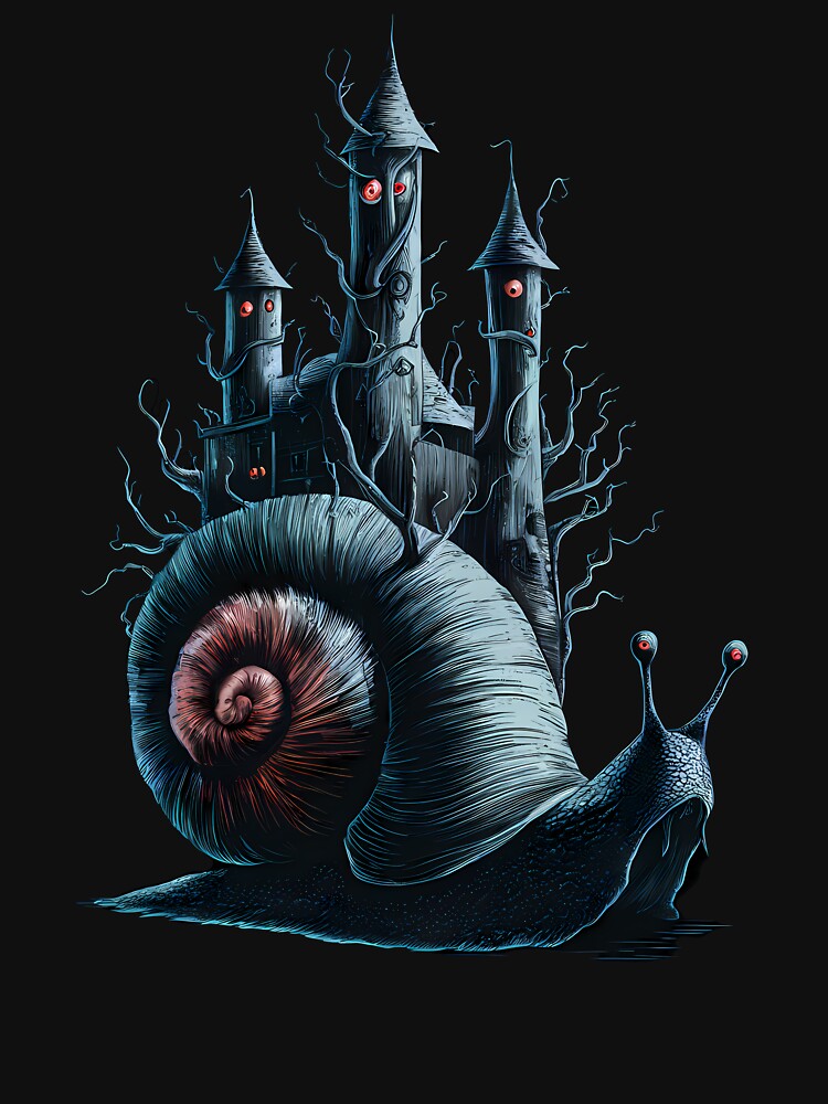 Snail Castle by Funny Vintage Stickers And T-Shirts
