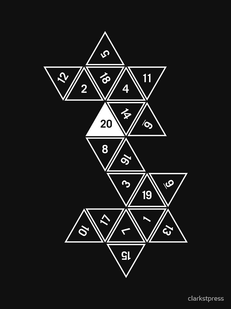 Unrolled D20 by clarkstpress