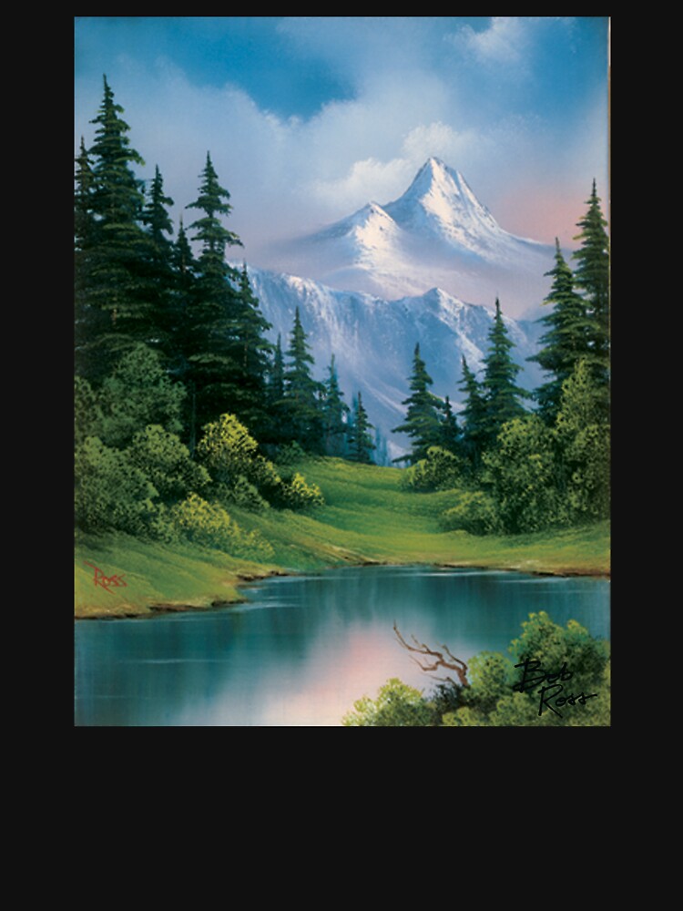 Bob Ross Mountain Serenity Black by Bob Ross Official Merch Shop