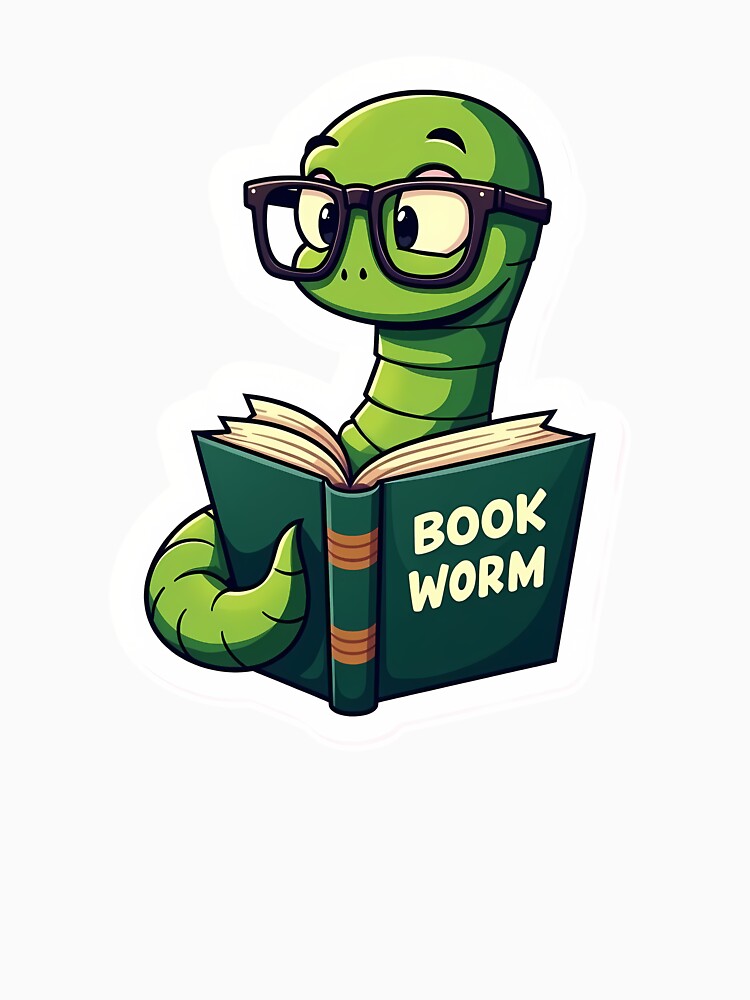 Bookworm Worm by BysonDesigns