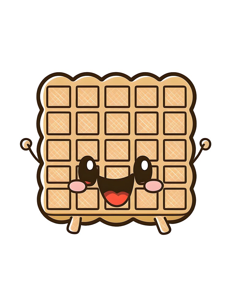 kawaii cute waffle by R.L cases and stickers