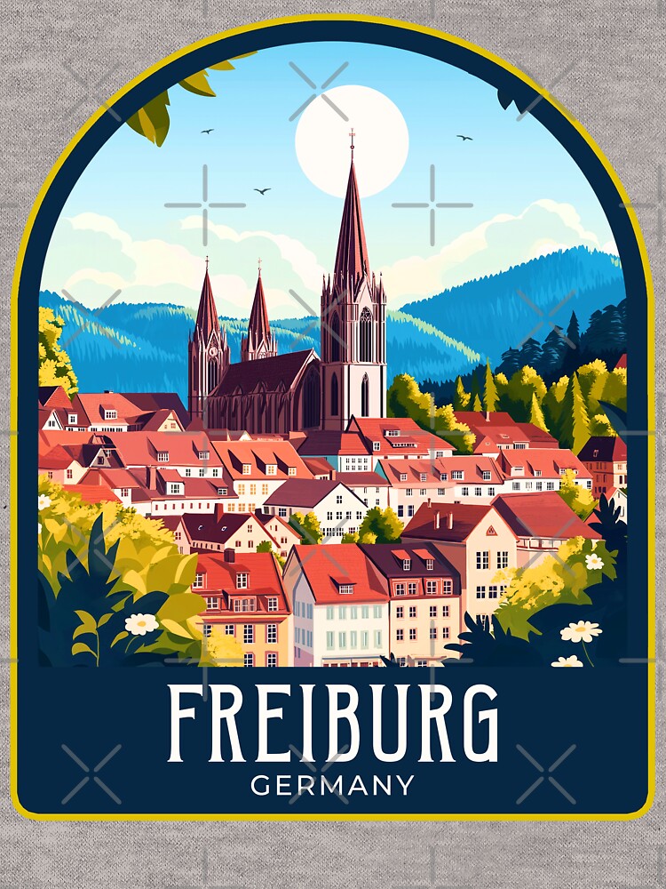 Freiburg Vintage Travel Illustration by HomeLivingCo