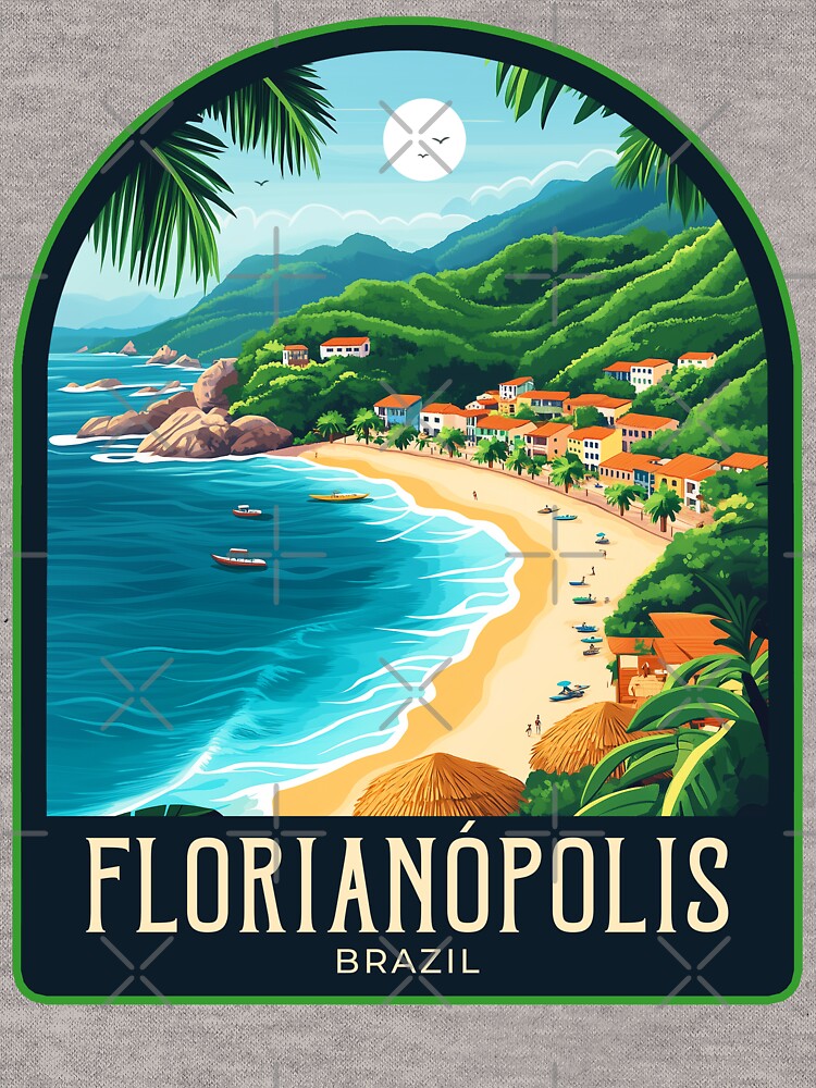 Florianópolis Vintage Travel Illustration by HomeLivingCo