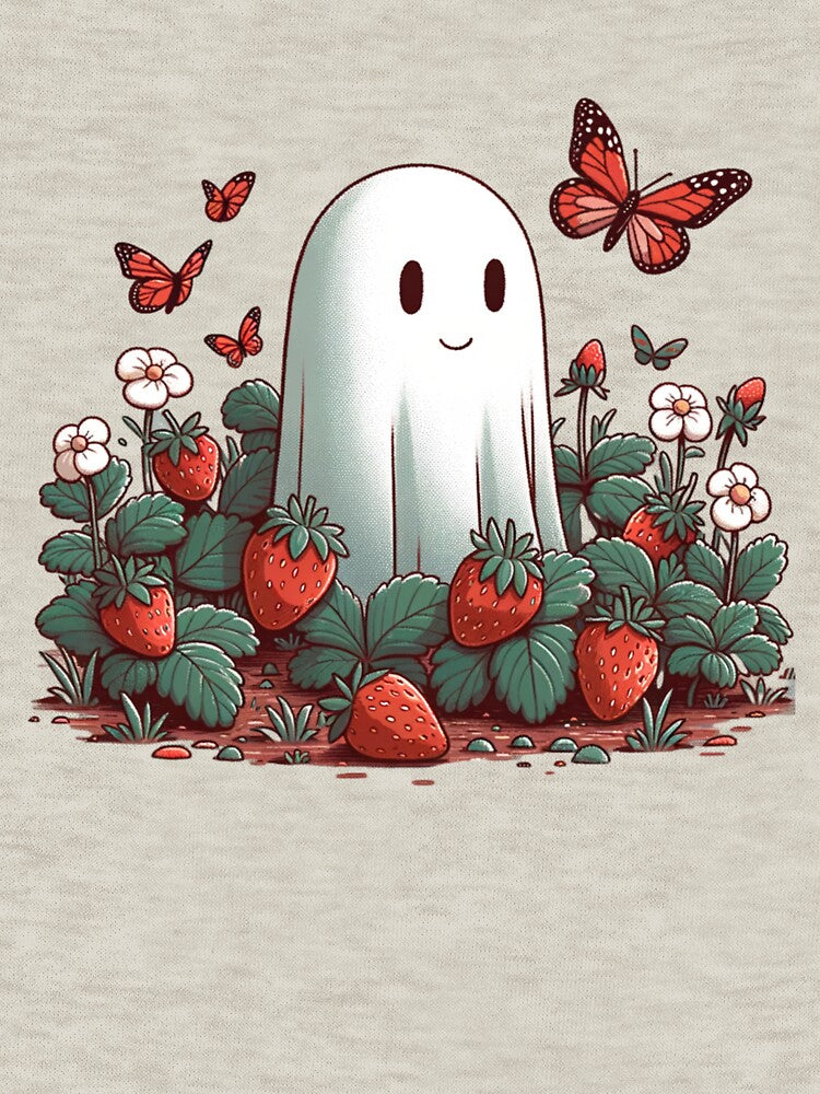 Strawberry fields and a ghost by Magic-wall-art