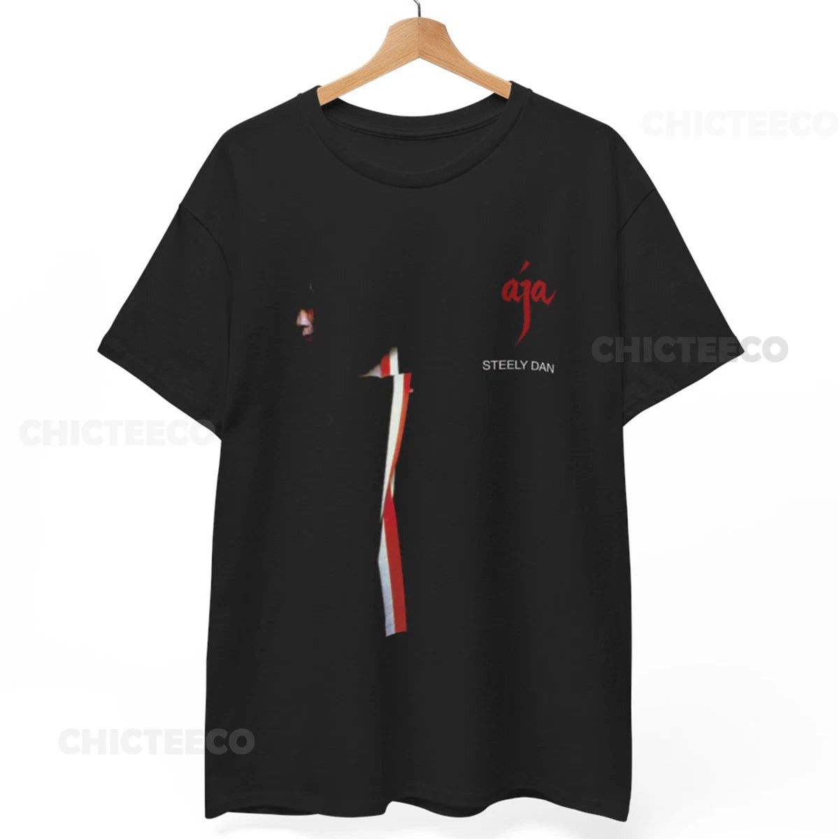 Steely Dan Aja Album Cover T-Shirt Classic Rock Music Jazz Unisex Tee