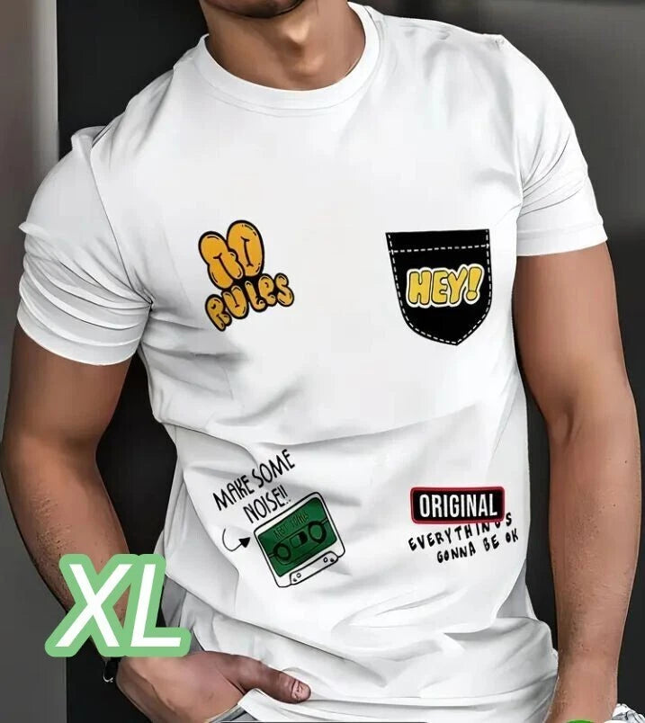 Premium T White XL size Hey Polyester material Size POP T shirt