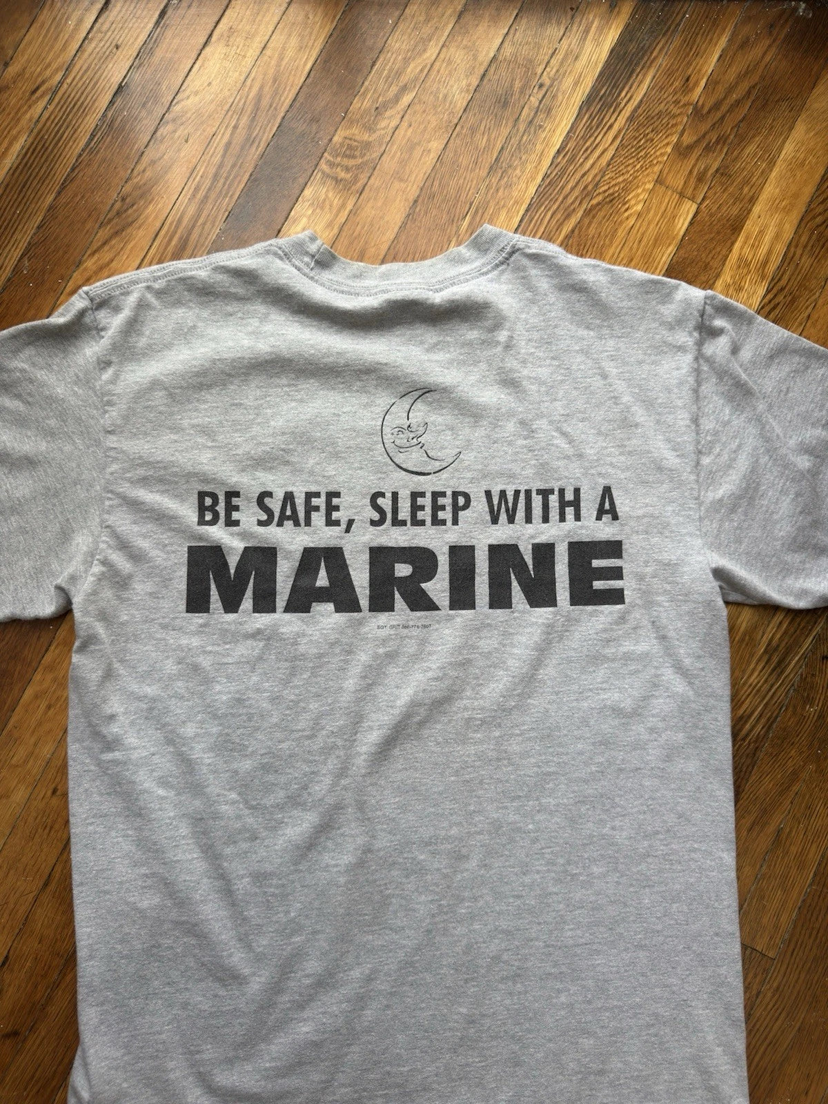 VTG USMC US Marine Corps Marines T Shirt Heather Gray Size M