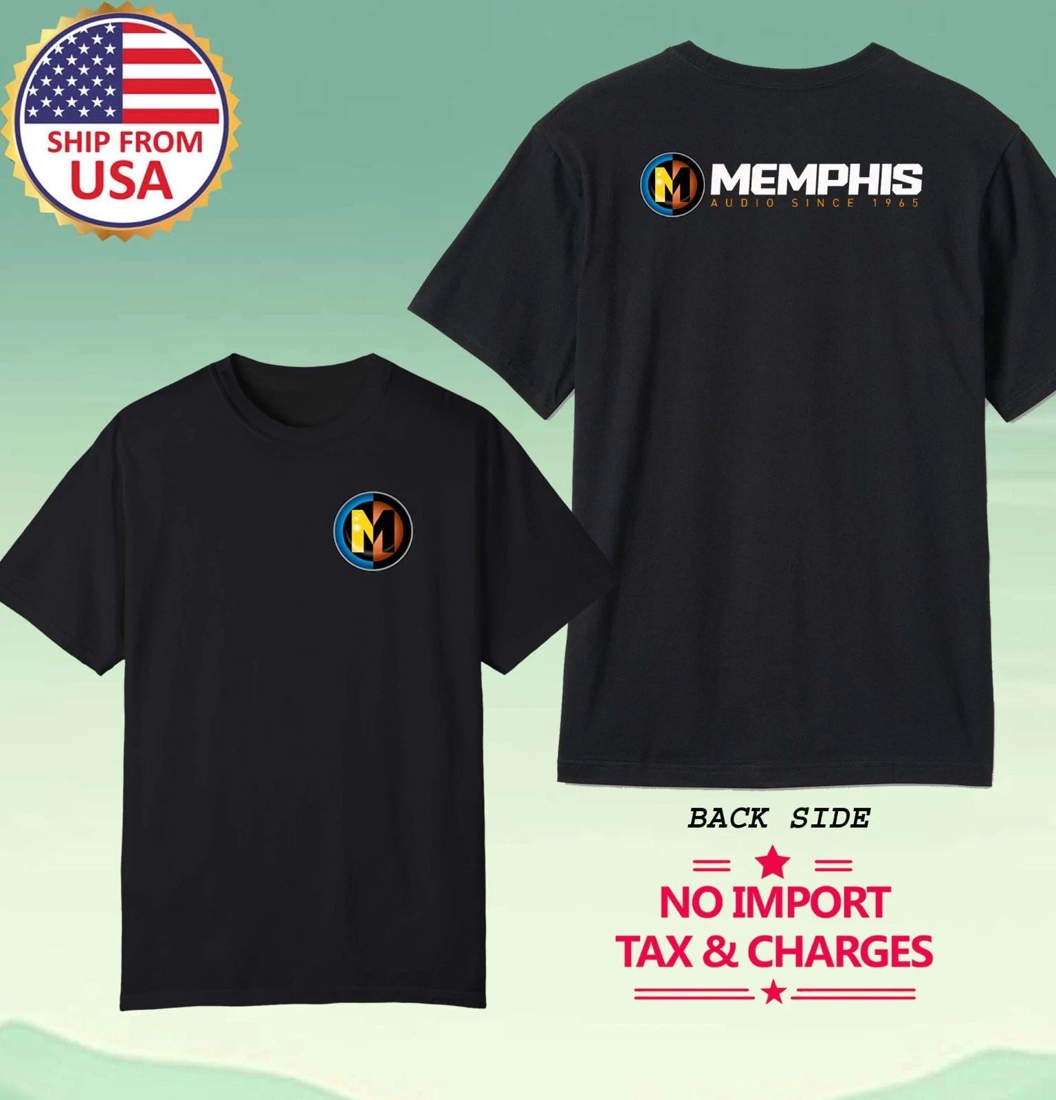 Memphis Car Audio Men's Black Size S-5XL