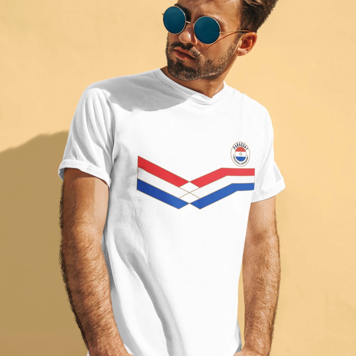 PARAGUAY Retro Strip Football T-Shirt World Cup 2026 Copa America Kit Gift