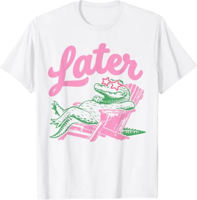 Later Gator Funny Alligator Meme Teacher Last Day T-Shirt
