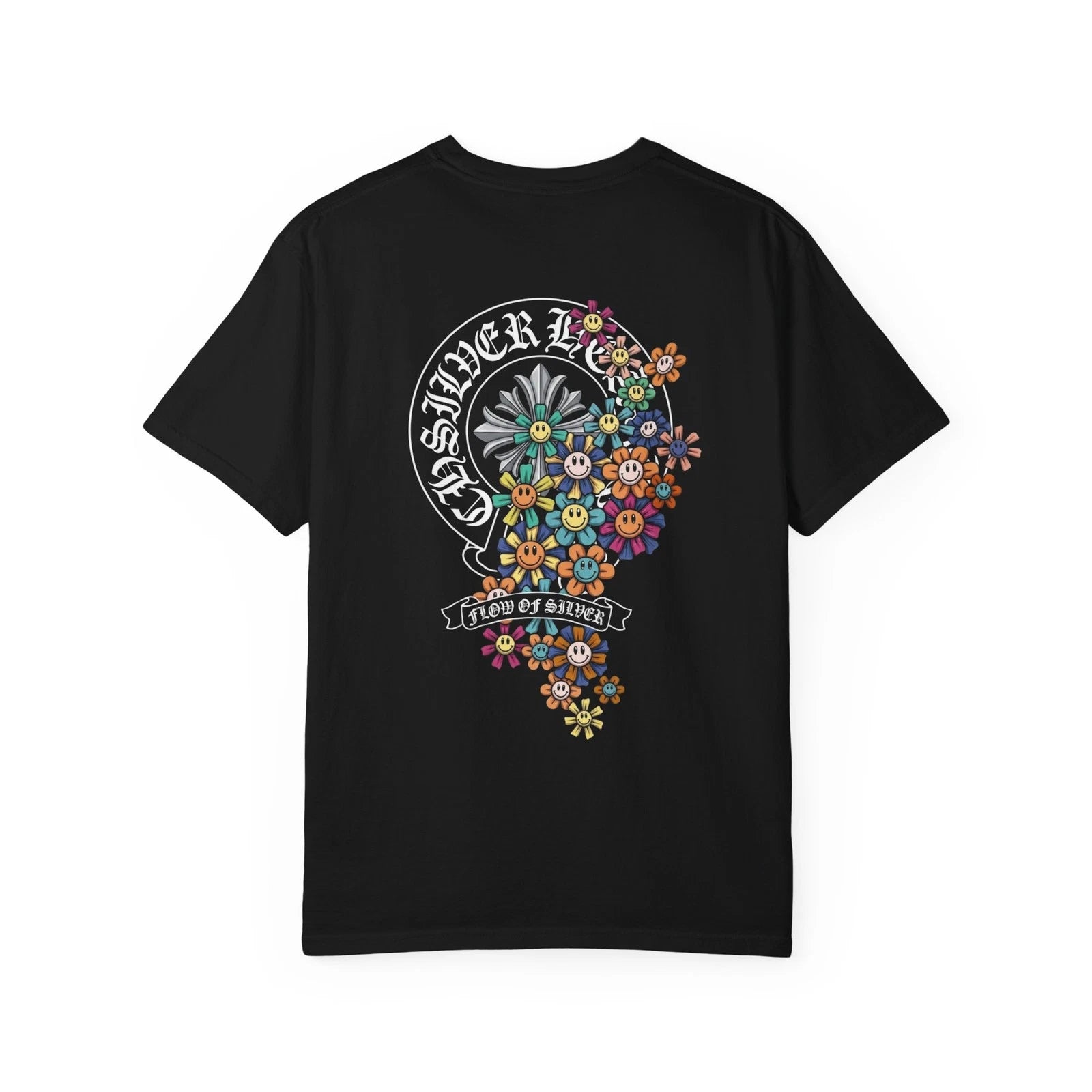 Flower Skull T-Shirt | Psychedelic Floral Skull Graphic