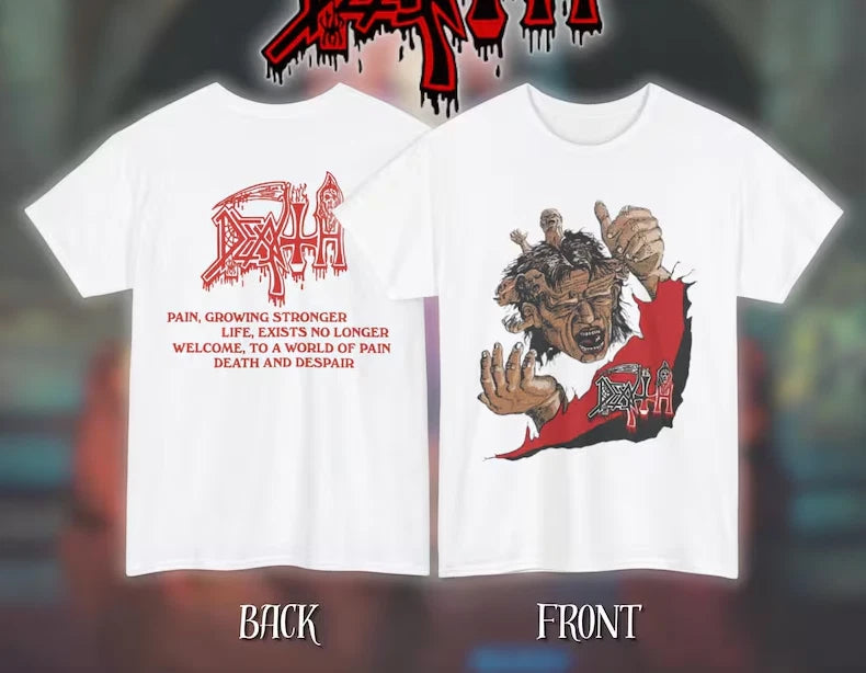 Death – Denial of Life: Classic Heavy Cotton Unisex Death Metal Band T-Shirt