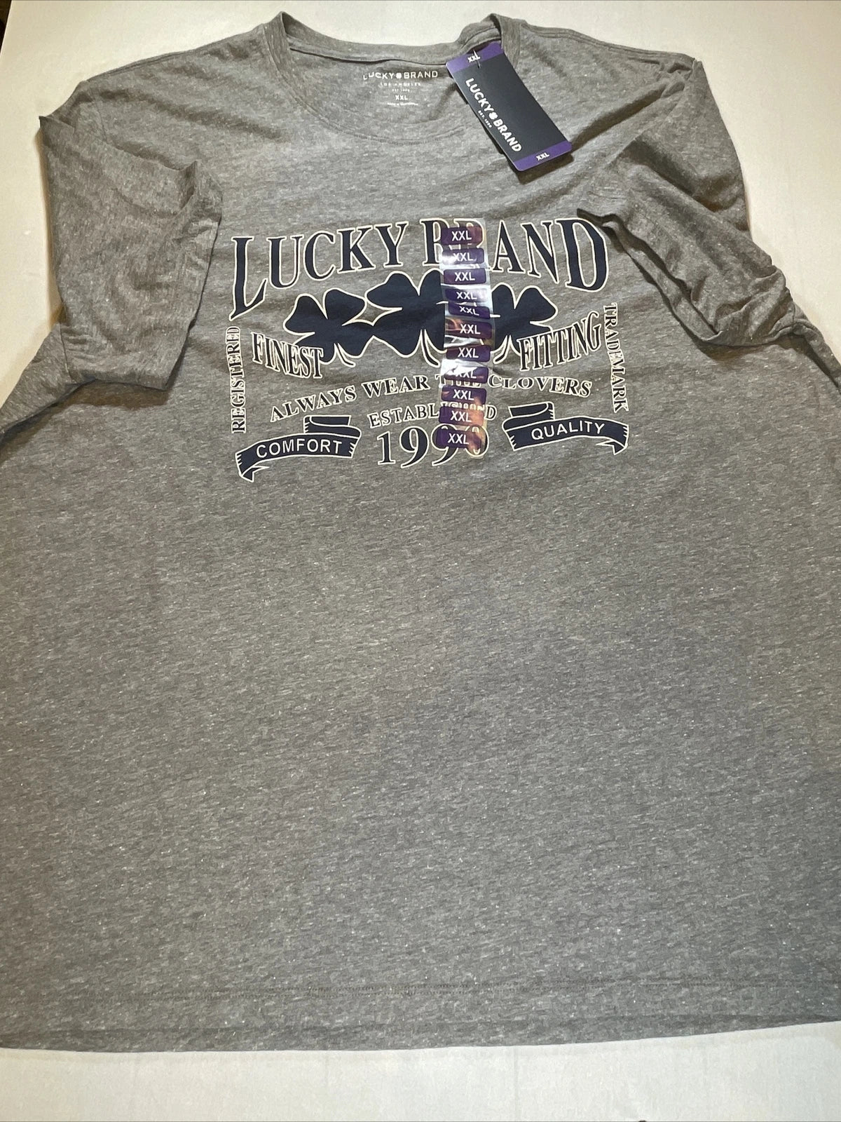 Lucky Brand Graphic T-Shirt Men's Size XXL Gray / Gray NWT