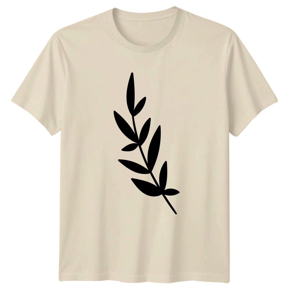 Simple Elegant Botanical Leaf Design T-Shirt Minimalist Plant Botanical Nature