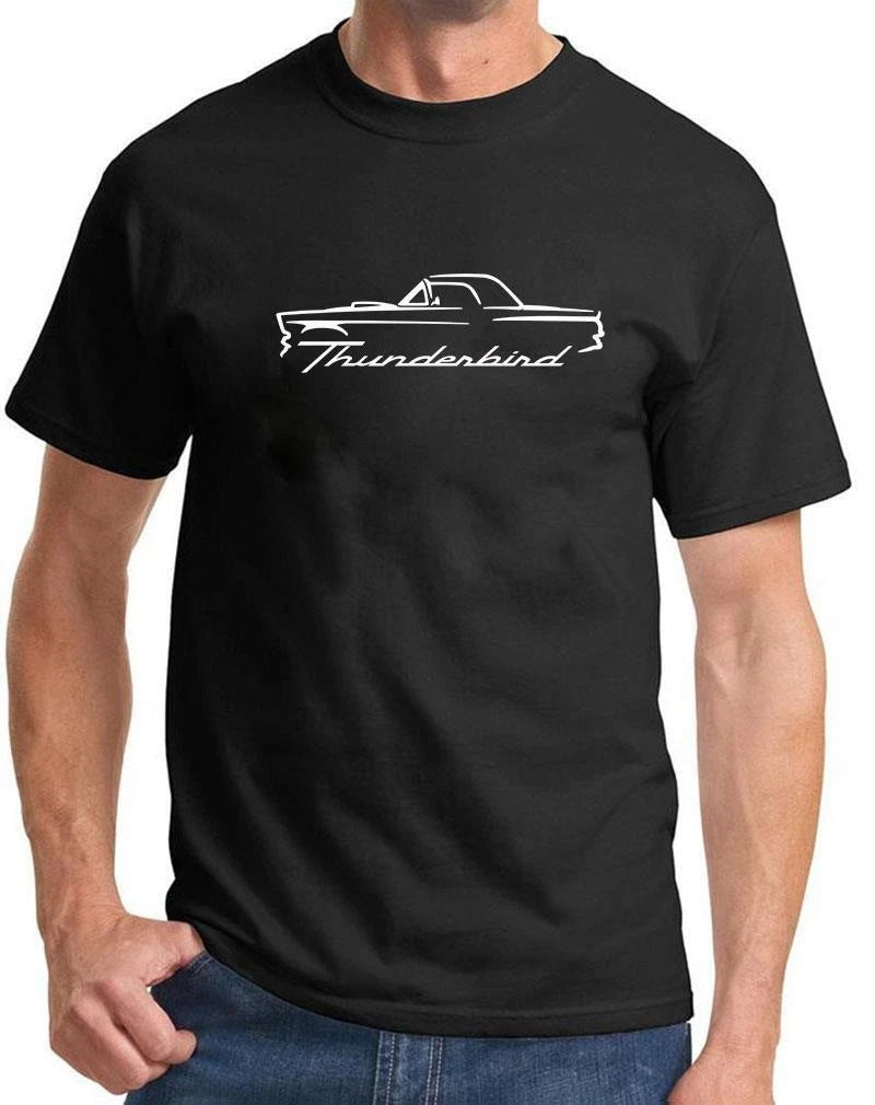 1955 1956 1957 Ford Thunderbird Hardtop Outline Design Tshirt NEW COLORS