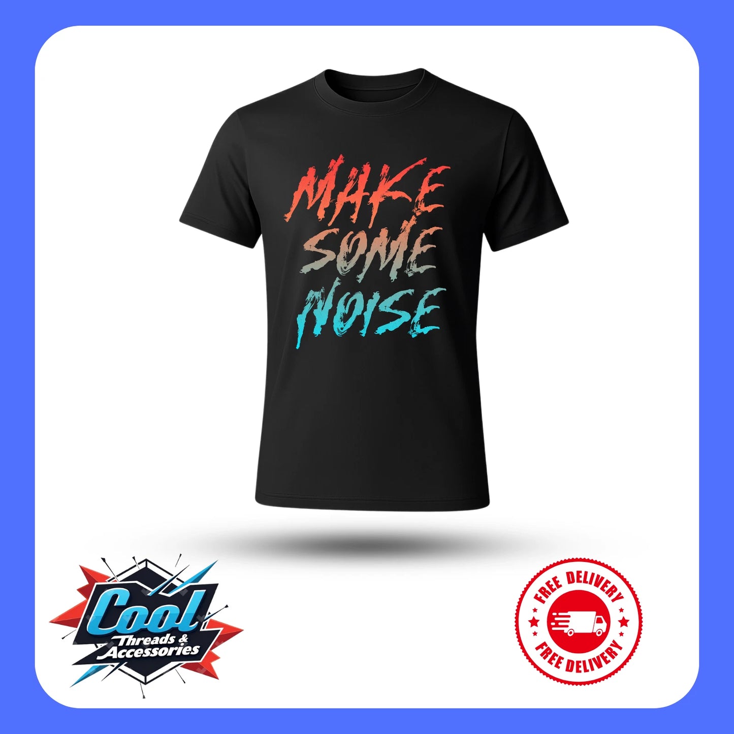 Make Some Noise Graphic Print T Shirt Casual Tee