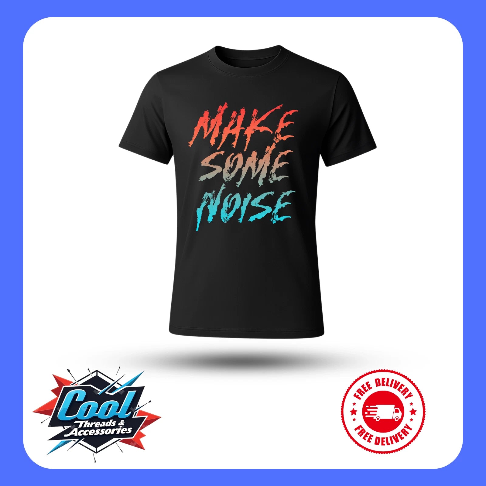 Make Some Noise Graphic Print T Shirt Casual Tee