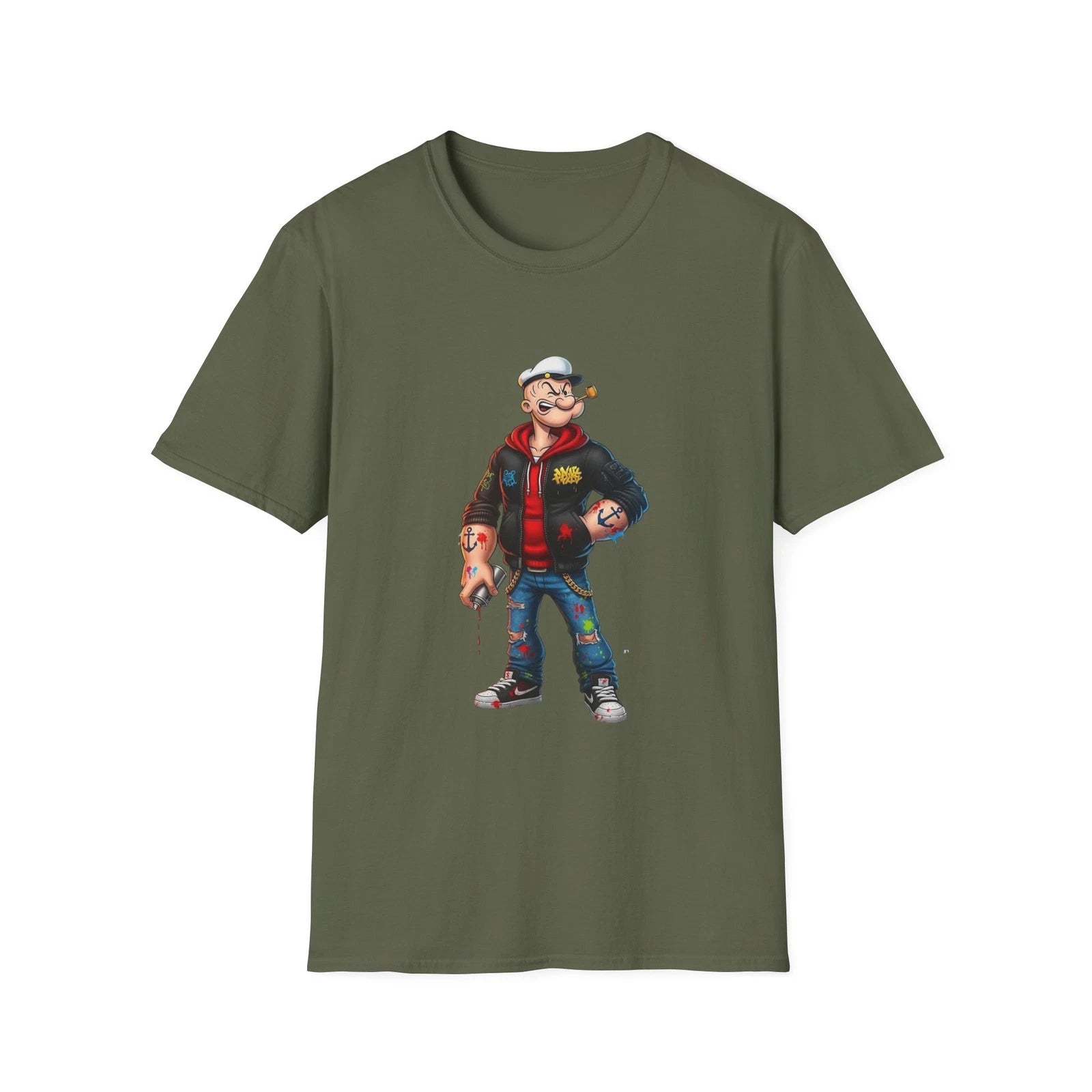 Popeyes Animation T-Shirt Retro Cartoon Tee