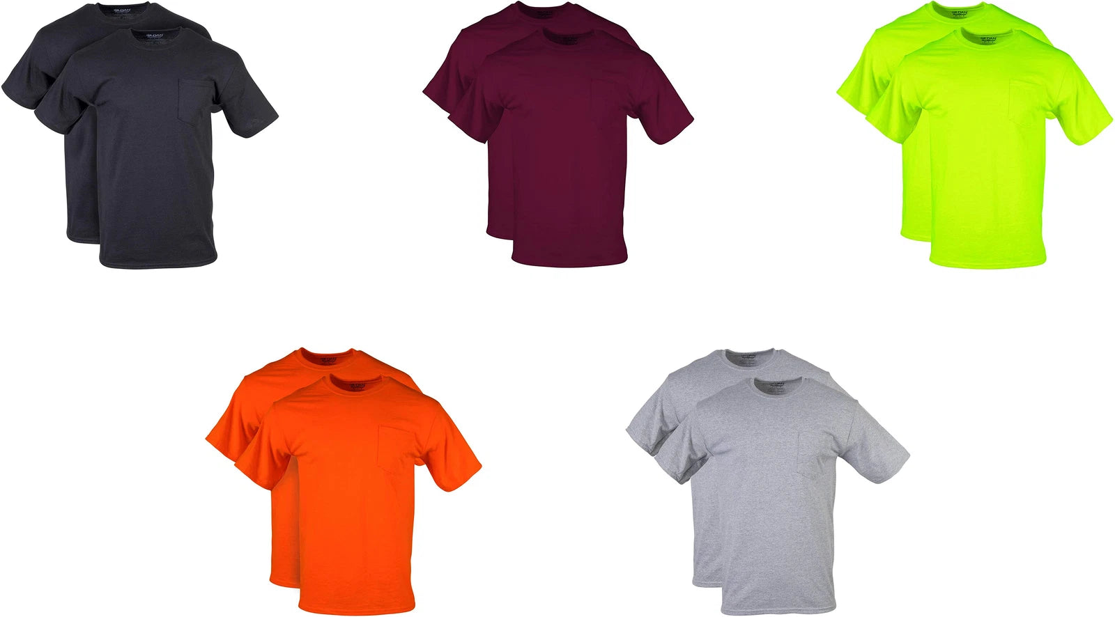 Gildan Men's DryBlend Workwear T-Shirts with Pocket (2 Pack)