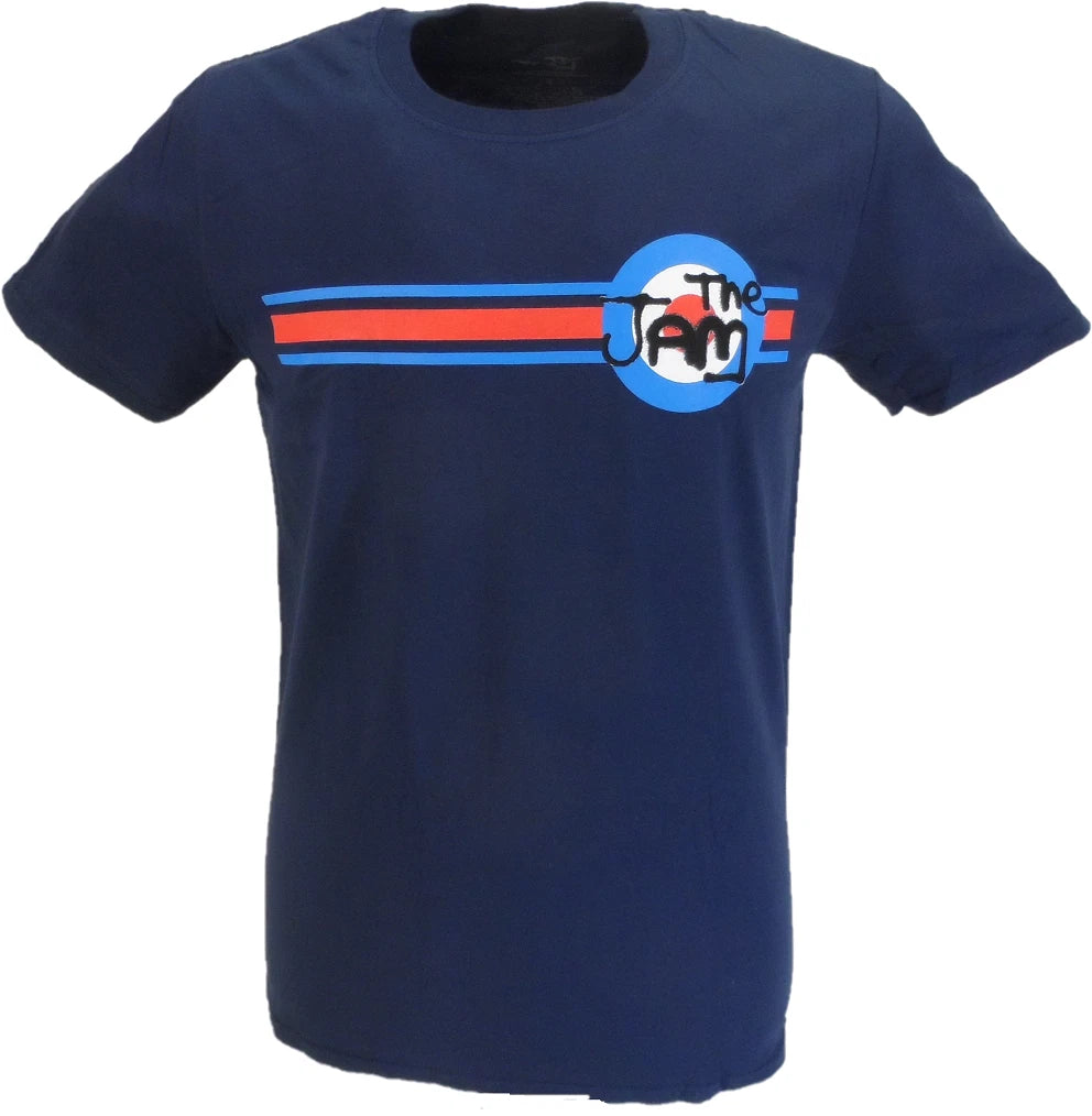 Mens Navy Blue Official The Jam Stripe and Target T Shirt