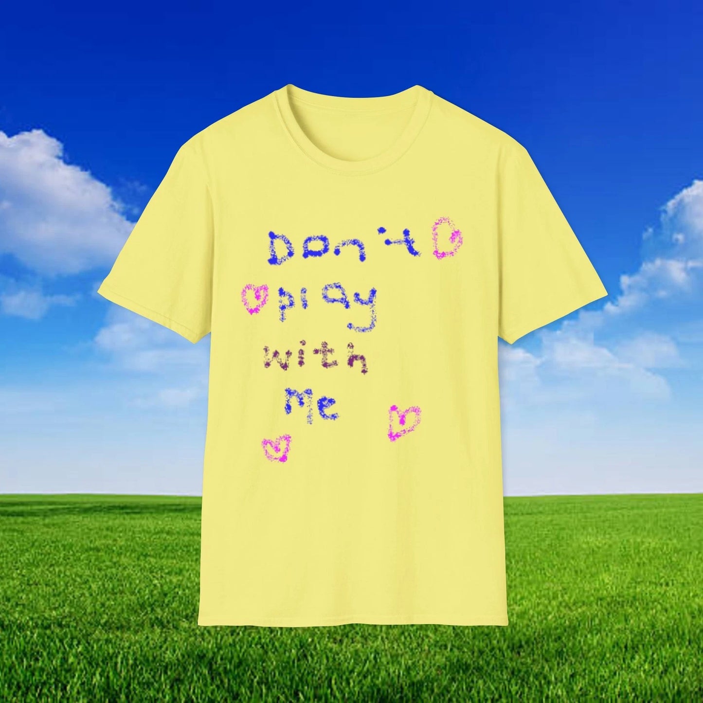 Don't Play With Me T-Shirt | Handwritten Hearts Graphic Tee